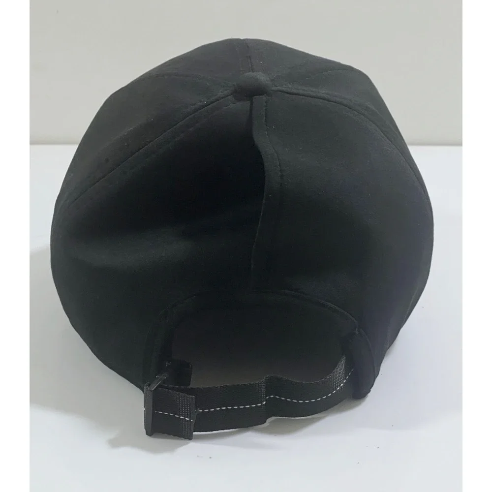 Black Baseball Hat‎ with White Trim on the Visor Adjustable
